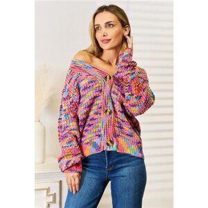 Angel‎ Wings Woven Right V-Neck Long Sleeve Cardigan
